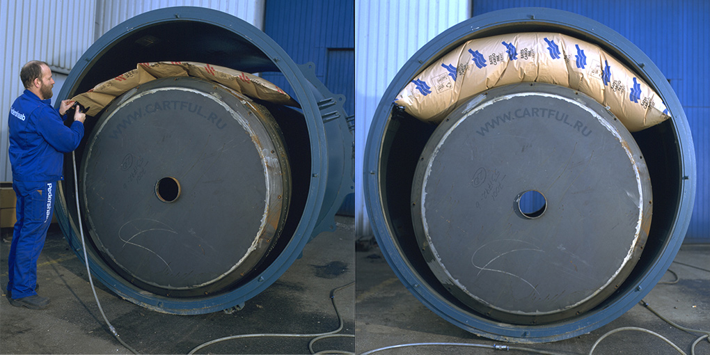 Пневмооболочка с клапанным блоком, купить в СПб, Воздушные пакеты, транспортные пакеты, Bates Cargo Pak, cредства фиксации груза, cредства крепления груза, КАТФУЛ