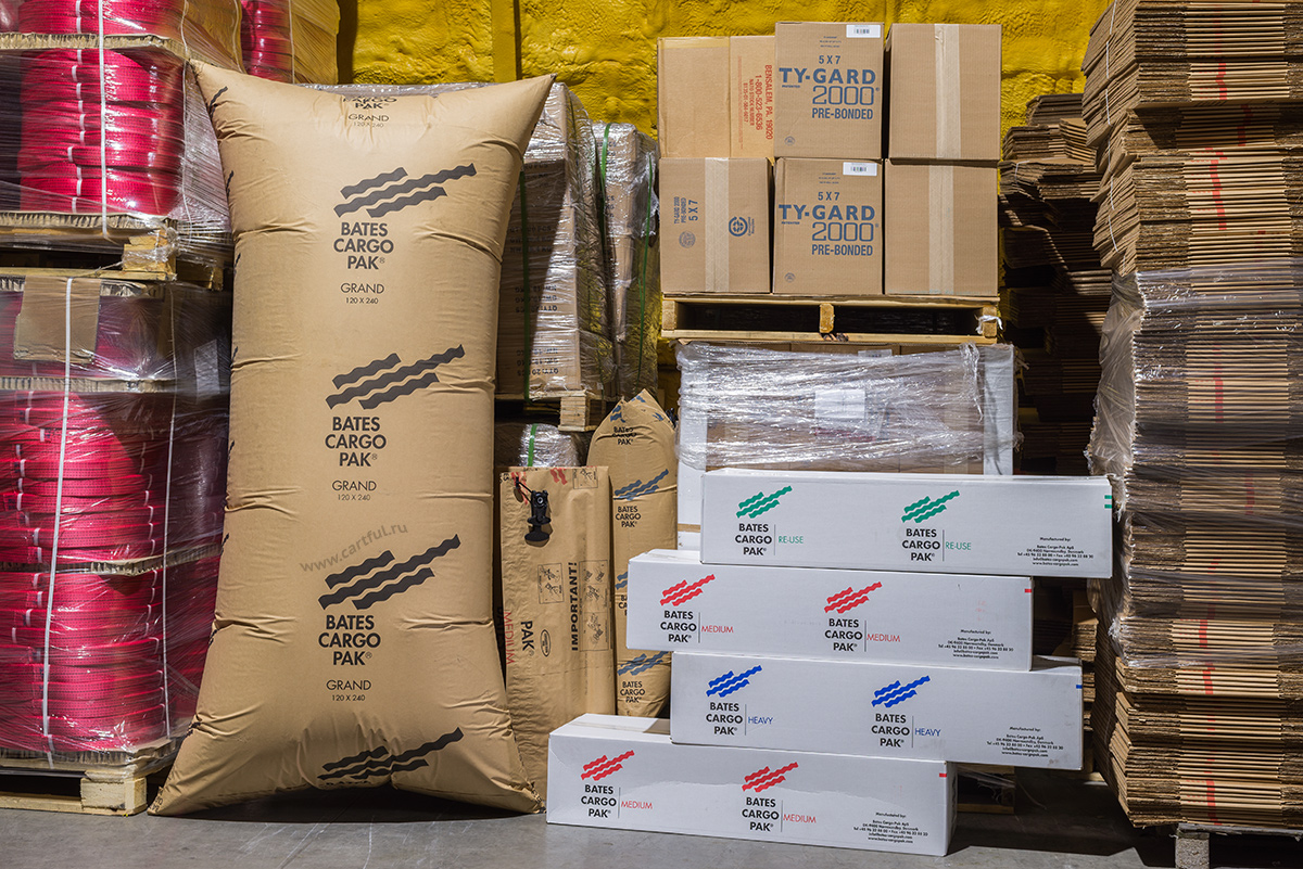 Пневмооболочка с клапанным блоком, купить в СПб, Воздушные пакеты, транспортные пакеты, Bates Cargo Pak Heavy, cредства фиксации груза, cредства крепления груза, КАТФУЛ